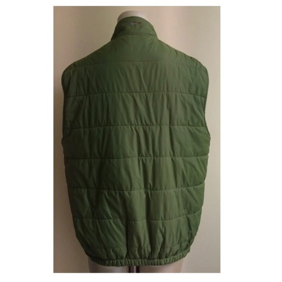 Greg Norman Small Petite Olive Zip Vest Jacket Coat Reversible Fleece Quilted SP - Picture 4 of 9